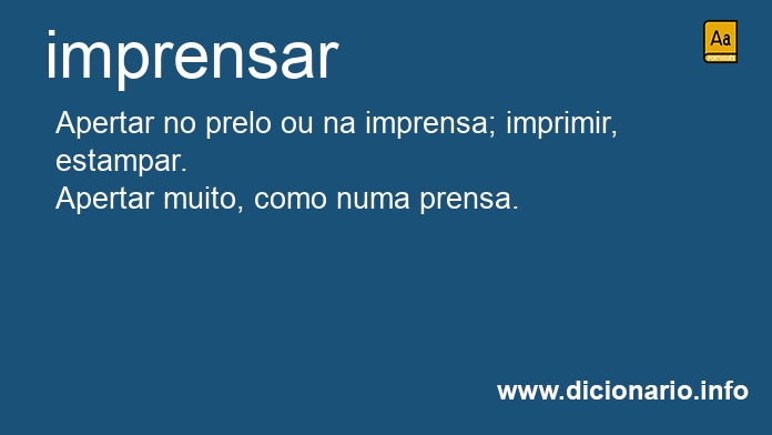 Significado de imprensais