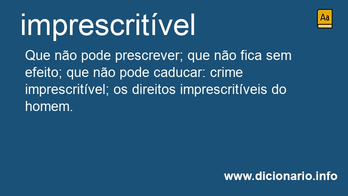 Significado de imprescritveis