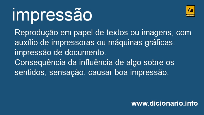 Significado de impresso