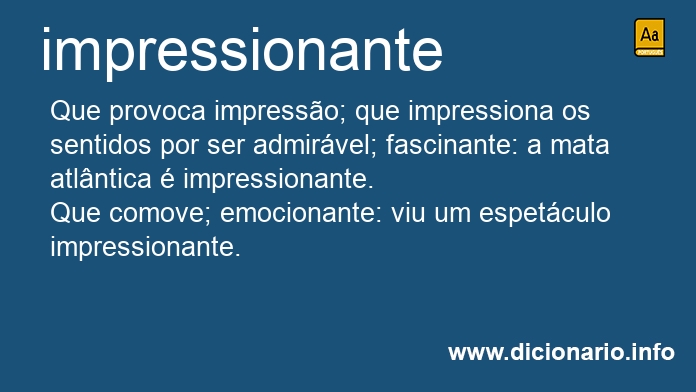 Significado de impressionante