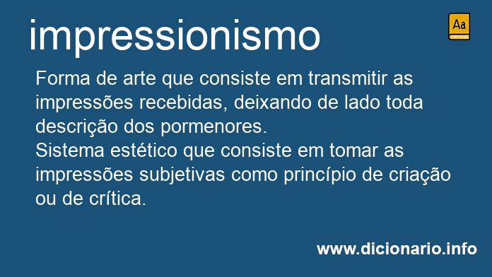 Significado de impressionismo