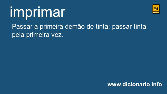 Significado de imprimaste
