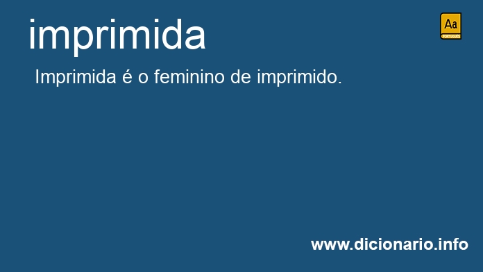 Significado de imprimida