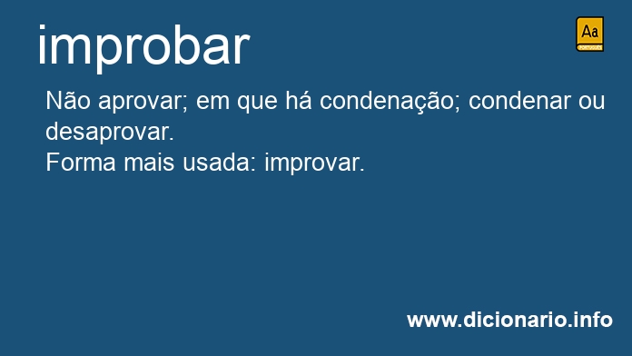 Significado de improbado