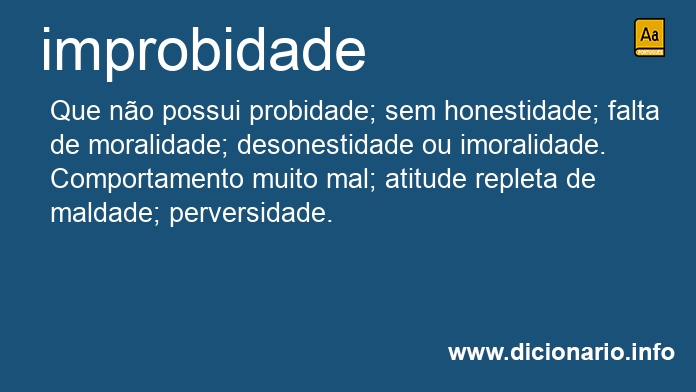 Significado de improbidade