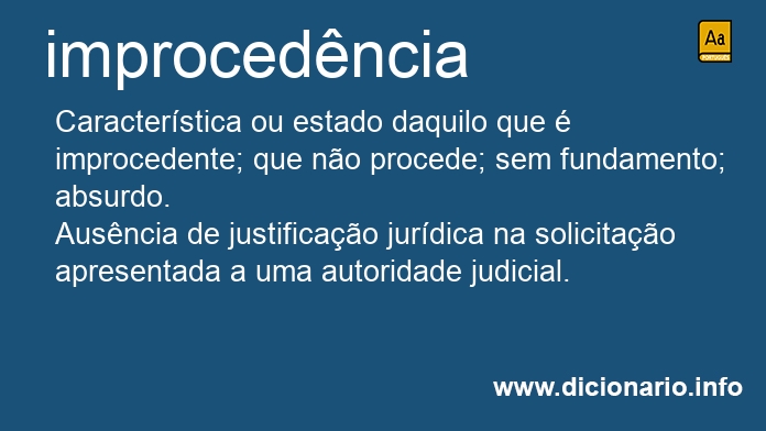 Significado de improcedncia