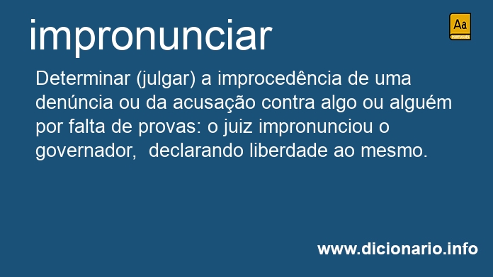 Significado de impronunciarei