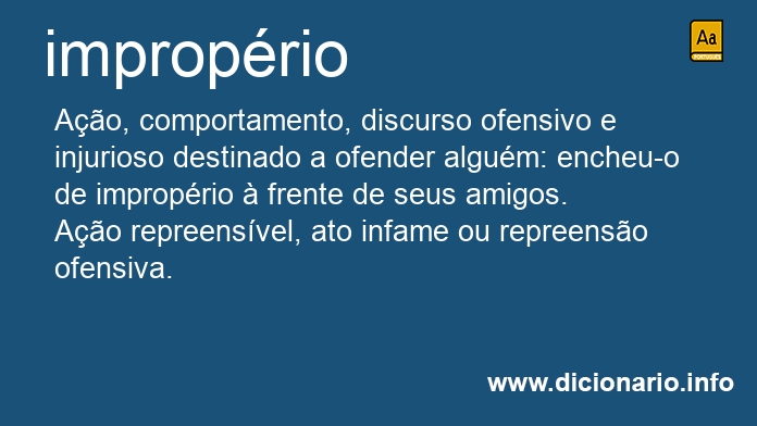 Significado de improprios