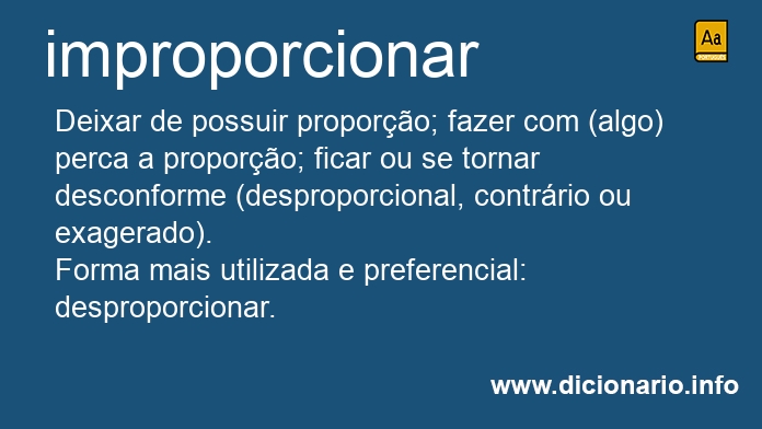 Significado de improporcione