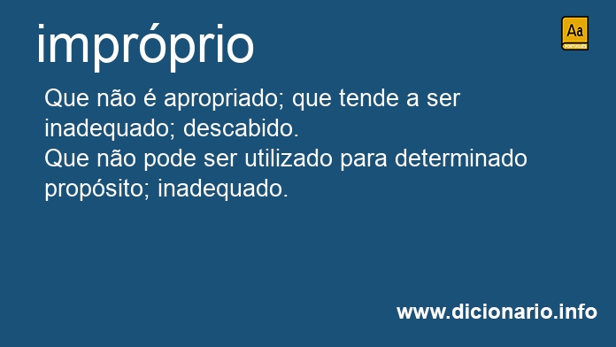 Significado de imprpria