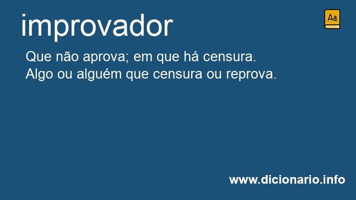 Significado de improvador