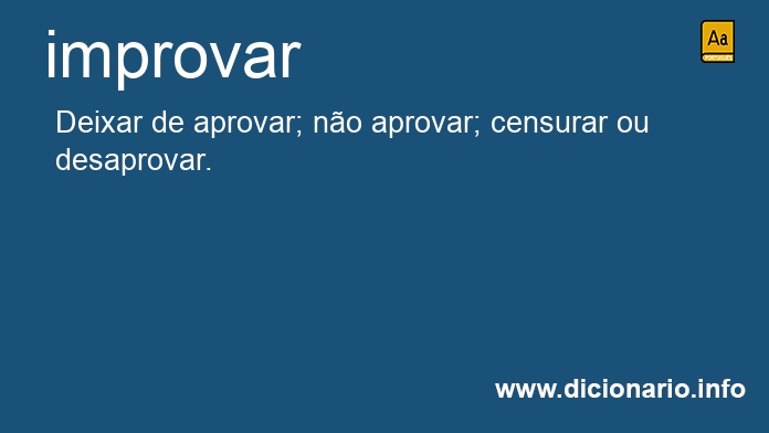 Significado de improvar