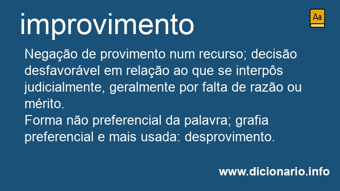Significado de improvimentos