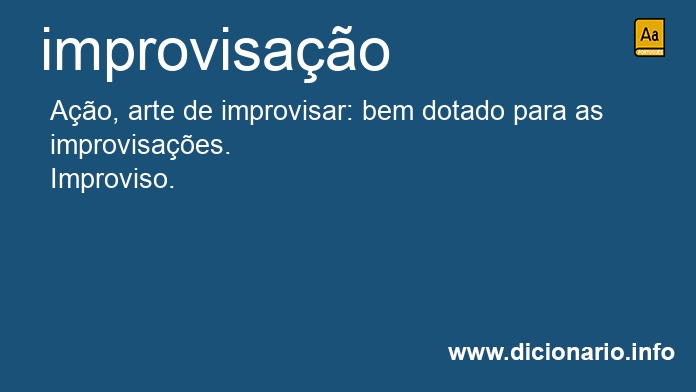 Significado de improvisaes