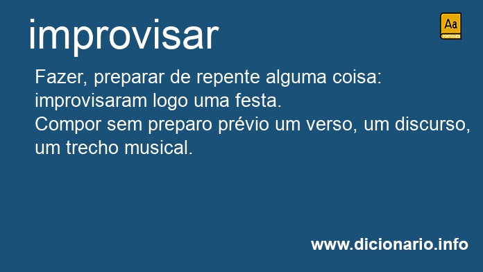 Significado de improvisarei