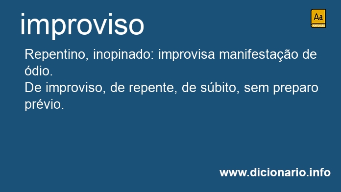 Significado de improvisos