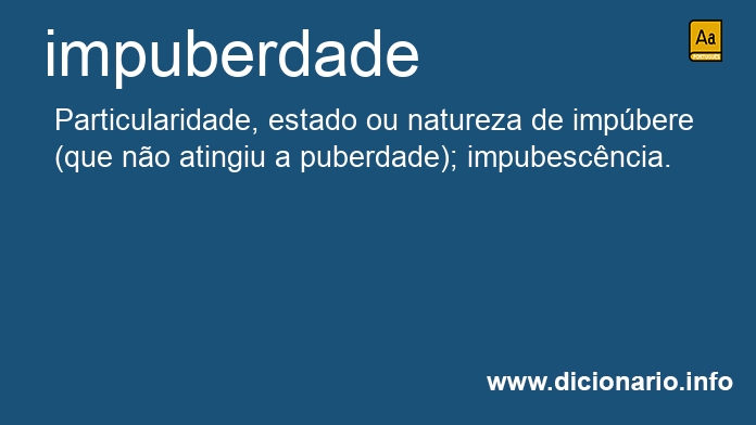 Significado de impuberdade