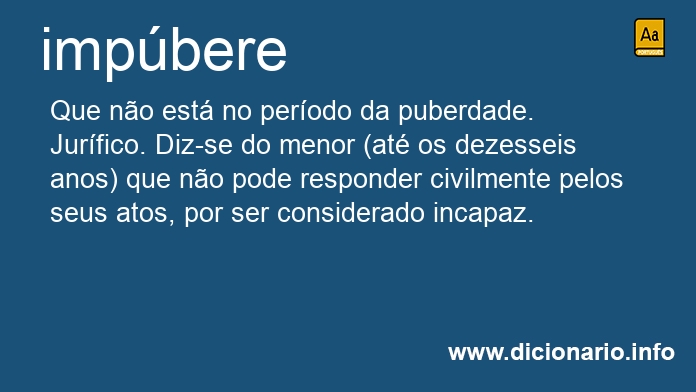 Significado de impbere