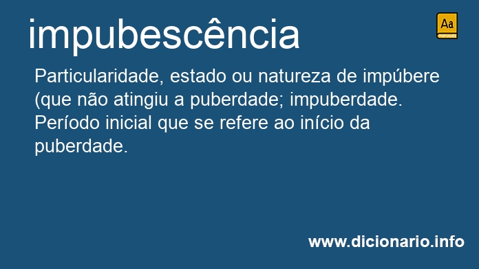 Significado de impubescncia