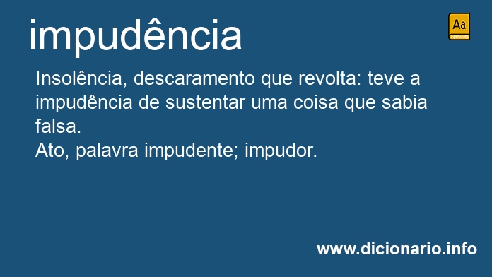 Significado de impudncia