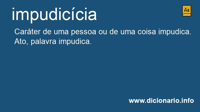 Significado de impudiccias