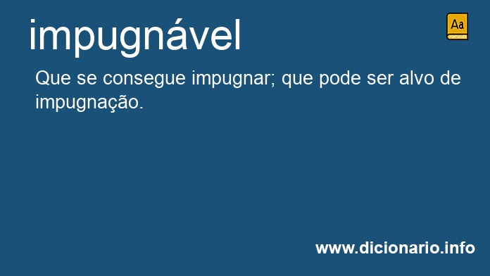 Significado de impugnvel