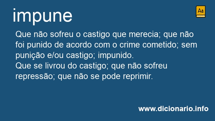 Significado de impune