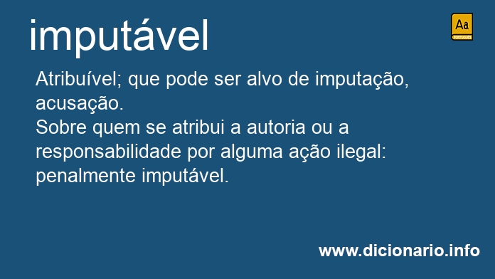 Significado de imputvel