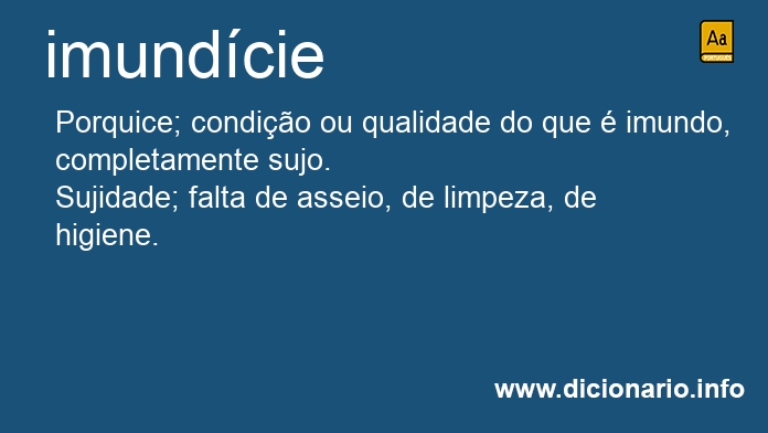 Significado de imundcie