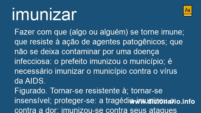 Significado de imunizaram