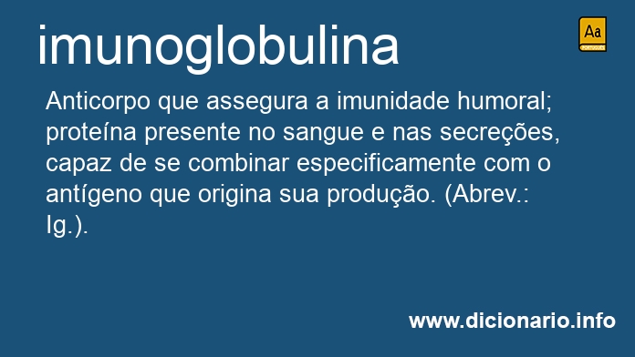 Significado de imunoglobulina