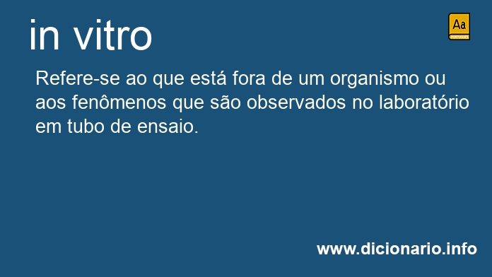 Significado de in vitro