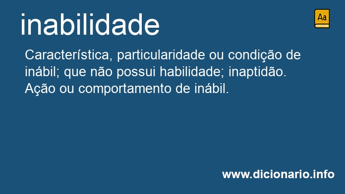 Significado de inabilidade