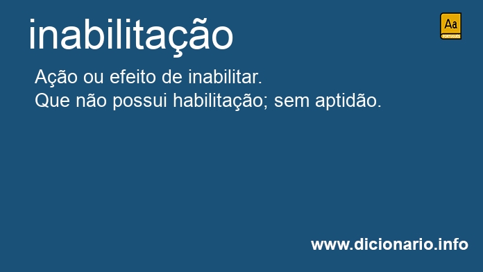 Significado de inabilitao