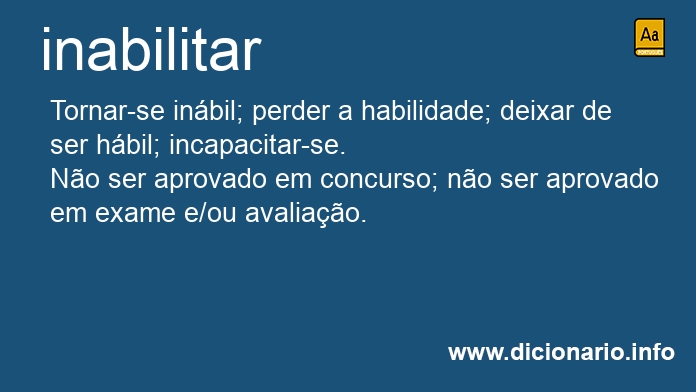 Significado de inabilitaste
