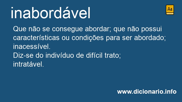 Significado de inabordvel