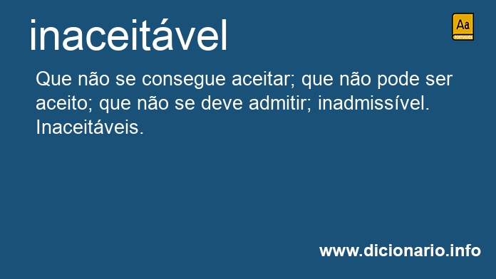 Significado de inaceitvel