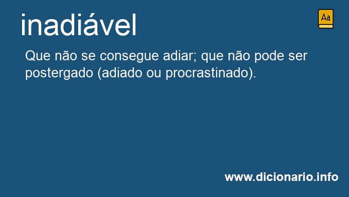 Significado de inadivel