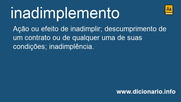 Significado de inadimplemento