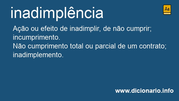 Significado de inadimplncia