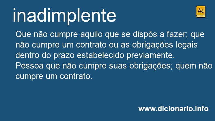 Significado de inadimplente