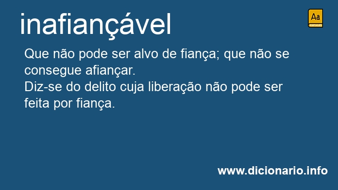 Significado de inafianvel