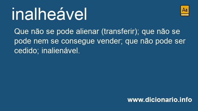 Significado de inalhevel