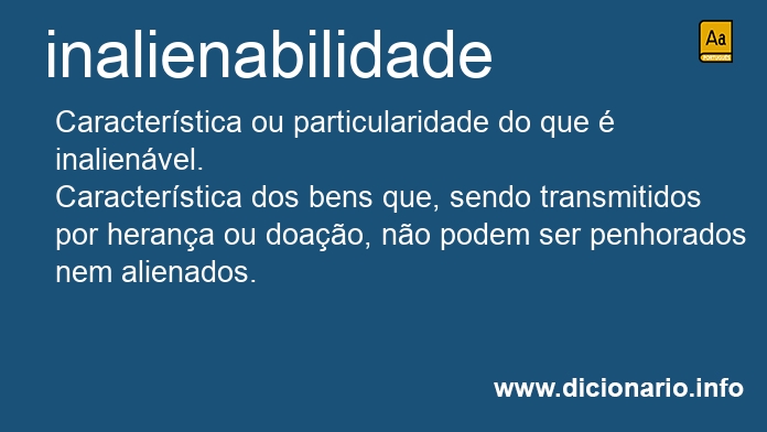 Significado de inalienabilidade