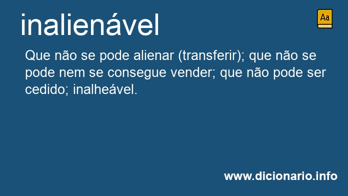 Significado de inalienveis