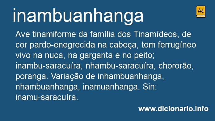 Significado de inambuanhanga