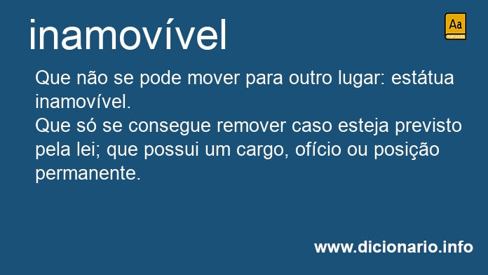 Significado de inamovvel