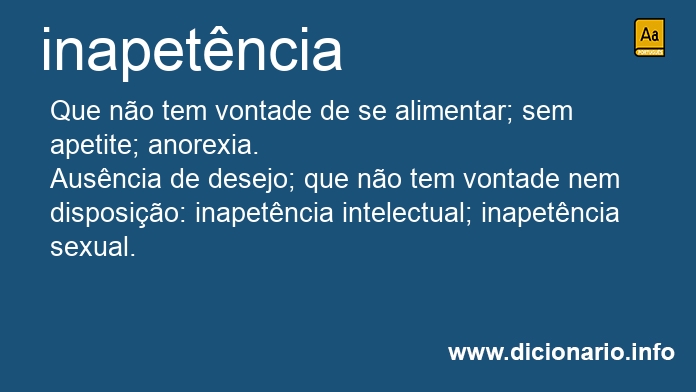 Significado de inapetncia