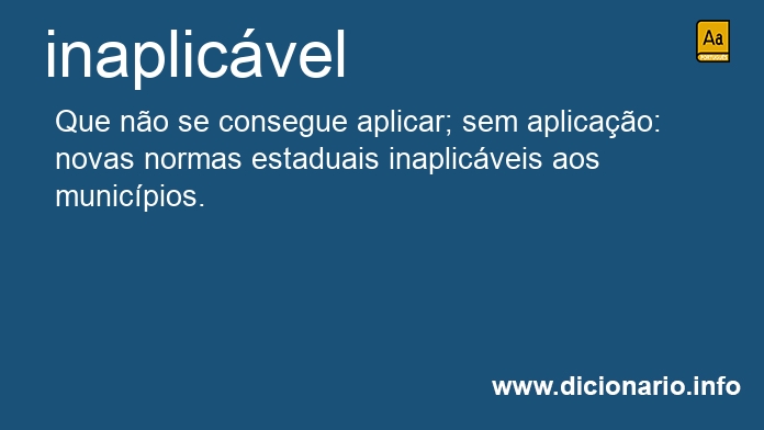 Significado de inaplicveis