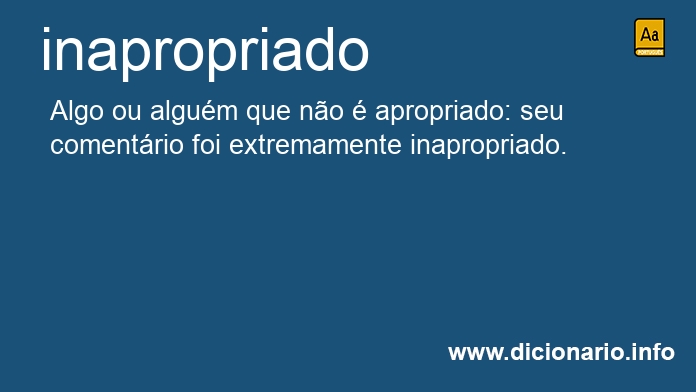 Significado de inapropriados